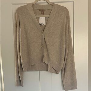 H&M Light Tan Cardigan Sweater